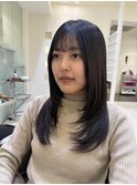 □レイヤーカット&春色ラベンダーグレージュ
