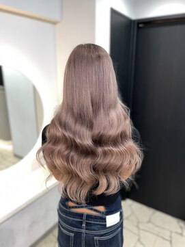 ラピス 福岡天神店(Lapis) エクステごと、派手すぎないグレージュカラー