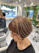 イメージア 町田店(IMAGE A) 白髪ボア化しハイライトショート!@30代40代50代60代