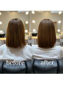 髪質改善ヘアエステ　ミディアム　白髪染め　30代、40代、20代