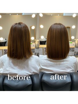 ツヤと髪 クリム(crim) 髪質改善ヘアエステ　ミディアム　白髪染め　30代、40代、20代