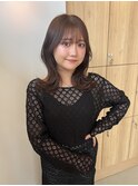 韓国くびれヘア/オリーブベージュ/透明感カラー