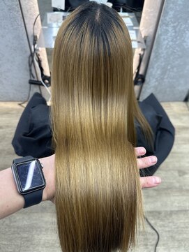 ロンドシエル 横浜(Lond ciel) ミニウルフチェリーブラウンブリーチなしショートボブ前髪/