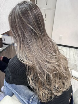 ベルヘアーデザイン 堺東(Belle hair Design) ハイライトレイヤーカット韓国風外国人風イルミナカラー堺東