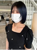 レイヤーボブ×ブルーブラック chisato