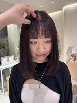 マイル 渋谷(mile) 暗めカラーボルドー×ミディアムヘア