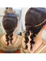 W’d BELL品川駅前店 ヘアセット/ヘアメイク/ヘアアレンジ/着付け専門店 ツイン編みおろし