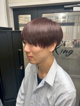 メンズサロン キング 心斎橋店(Men’s salon K!ng) 韓国マッシュセンターパートツーブロックメンズハイライトウルフ