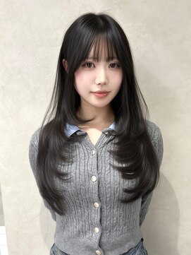 ロンド マーレ 天神大名店(Lond mare) ミディアムレイヤー/似合わせカット/ダークアッシュ