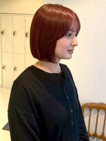 アモレット(amoretto)&nbsp;髪質改善 艶髪 ブラウンカラー ショートボブ 顔周りカット 20代