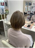 丸み×くびれでつくる、大人可愛いショートボブ似合わせ髪質改善