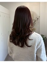 ロッカヘアエジェ(ROCCA hair eje.) 透明感ボルドーブラウンロング