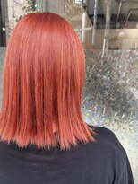 アオ(AO)&nbsp;外国人風ブリーチ×アプリコットオレンジ