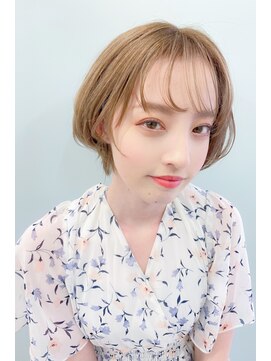 ヘアーリビングリコ 新潟笹口店(hair living Liko) 【Liko リコ新潟】シースルーバング×ベージュ【新潟/笹口】