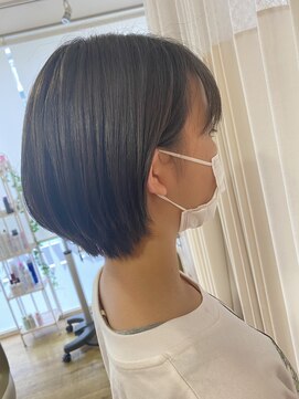 フレア 心 武庫之荘(flare) #丸っこいミニボブ#涼しげヘア