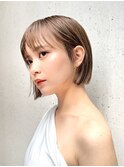 【修】20代30代40代◎透明感カラー×韓国切りぱなしボブ