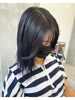 ロンドルーチェ 心斎橋(Lond luce)&nbsp;ダークアッシュ/ミディアムレイヤーカット［髪質改善/縮毛矯正］