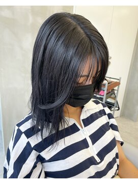 ロンドルーチェ 心斎橋(Lond luce) ダークアッシュ/ミディアムレイヤーカット［髪質改善/縮毛矯正］