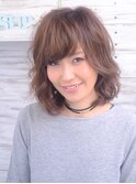 【calif.】波ウェーブゆるふわボブ☆ココアベージュ^ ^
