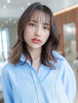 20代30代/大人かわいいショコラアッシュ/小顔ひし形/ウルフ