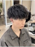 縦落ちツイストスパイラルパーマメンズパーマ波巻きツイスパ