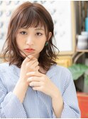 ★ぱっつん前髪くびれヘア外ハネ抜け感ボブウルフ20代30代★1