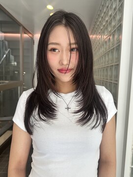 フィルムス 表参道(FILMS) ラテグレージュ顔周りレイヤーボブ韓国巻き結べるレイヤーカット