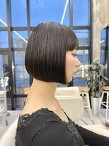 ソワネ 表参道(soigne)&nbsp;表参道酸性ストレートパーマ艶髪ショートベージュアッシュ30代