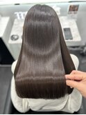 ロングヘアーマロンブラウン髪質改善 松阪美容室