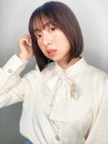カバーヘア ブリス 川口(COVER HAIR bliss)&nbsp;オリーブグレージュ切りっぱなしボブディp1川口20代30代40代