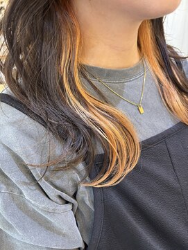 ヴァイブス(vibes) 襟足インナー×オレンジベージュ