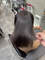 ファビ 渋谷(Fab)&nbsp;くびれヘア/暗めカラー/アプリコットオレンジ/縮毛矯正