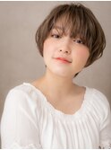 ウォームブラウン似合わせカットマッシュショートX川口10代20代