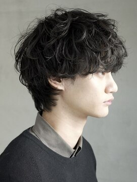 フィフス(fifth) 原宿シャドウパーマルーズヘアラウンドマッシュウルフカット黒髪