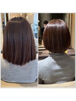 カインド 南青山(hair&make up KIND)&nbsp;ぱっつんボブ　ボブ　ボブレイヤー　顔周りレイヤー