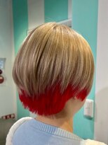 マティーナ ヘアー 池袋(Matina hair)&nbsp;【ミルクティー×インナーレッド】池袋駅/ブリーチ