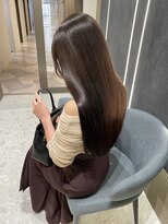 シュヴーブリヤン(cheveux brillants) 【美髪縮毛矯正】自然な柔らかさと艶オリーブブラウンロングヘア