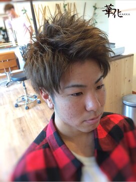 hair salon 華化 束感たっぷりアップバング