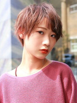 ラフィス ヘアー アーク 高槻店(La fith hair arc) 【La fith】ピンクベージュ×ショート