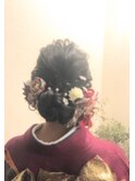 華やか成人式可愛いヘアアレンジ♪