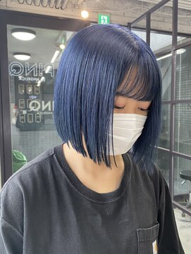 ピンク バイ アンジェリカ 瓢箪山店(PINQ by ANGELICA) #PINQ #ネイビーブルー