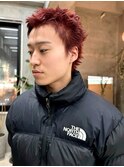 スパイキーショート　レッドブラウン　ブリーチ