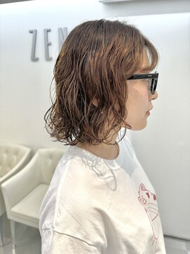 ゼンコー オモテサンドウ(ZENKO Omotesando) ボブパーマミディアムパーマくるくるパーマコテ巻き風パーマ