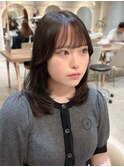 ■ 前髪カタログアンブレラカラーこなれミディウェーブパーマ