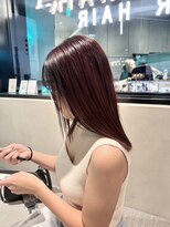 ロカリタ キョウト 河原町三条店(ROCAReTA kyoto)&nbsp;ブリーチ履歴有：ワインレッド×ダークレッド