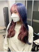 ブルー×ピンクカラー