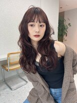 リリー(Lilley) チェリーレッド×姫カットレイヤー×韓国風巻き【ayana】