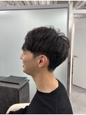 メンズ マッシュショート ダークアッシュ
