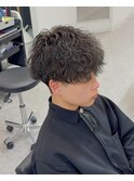 マッシュ波巻きプードルパーマ