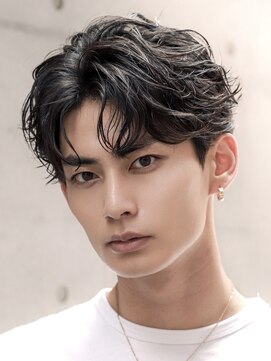 ルーシー 渋谷(LUCEY) センターパートフェザーパーマシャドウパーマメンズパーマ